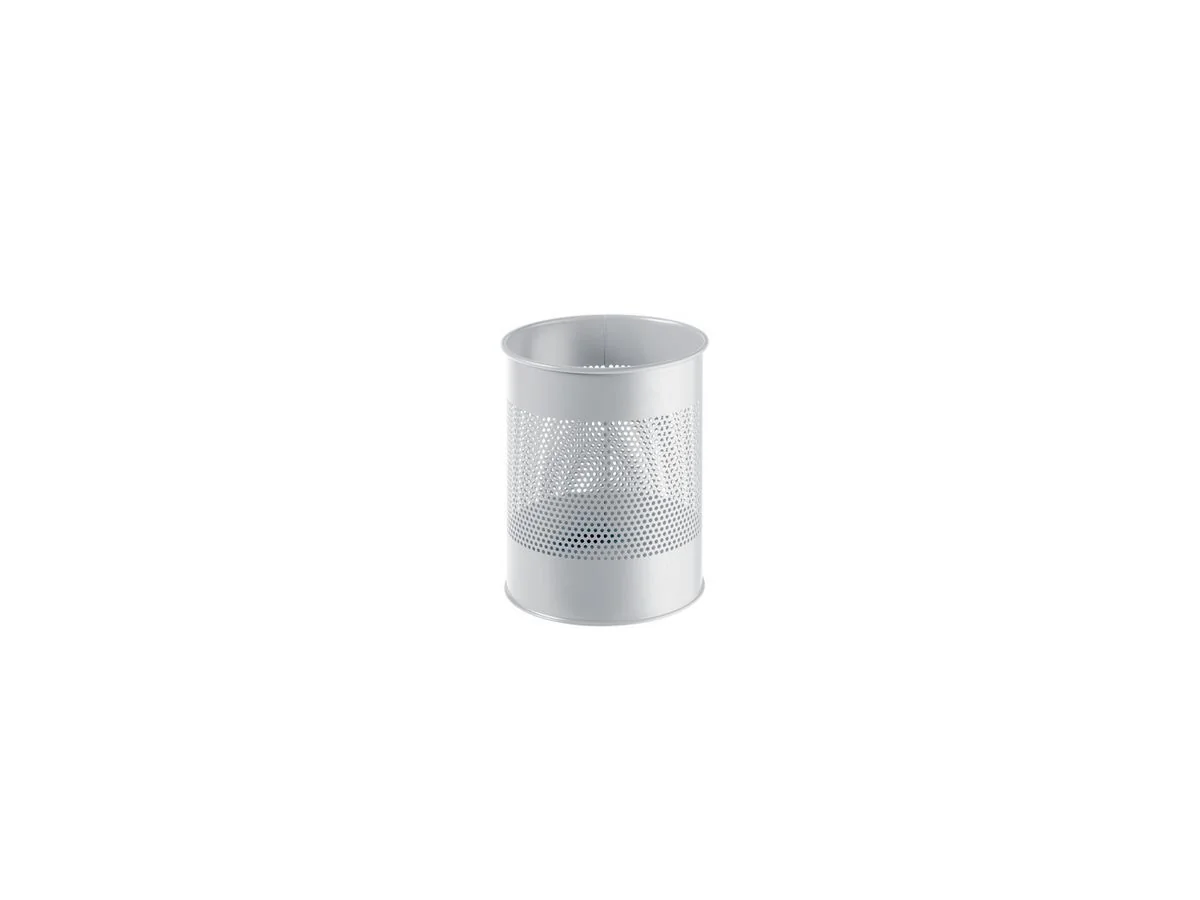 DURABLE Papierkorb METALL, rund, 15 Liter, grau (EAN: 4005546988603)
