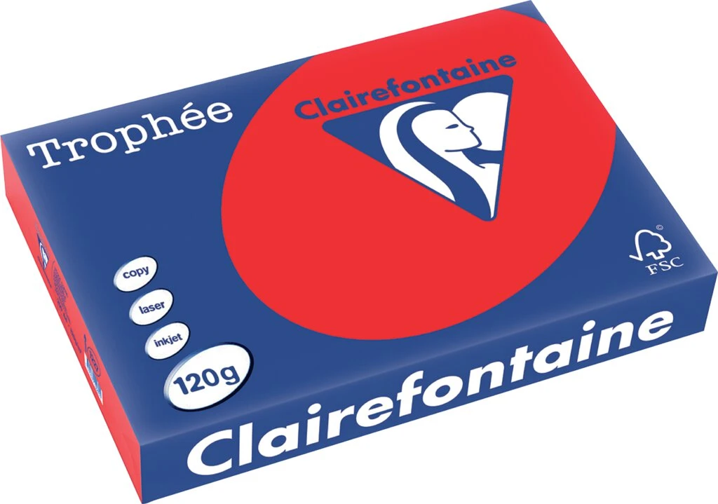 Clairefontaine Multifunktionspapier Trophée, A4, korallenrot (EAN: 3329680122701)