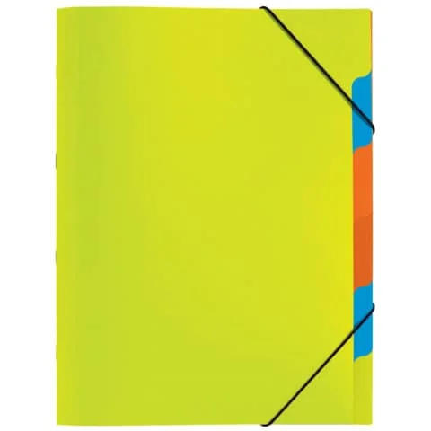 PAGNA Ordnungsmappe "Funky School", DIN A4, PP, 5 Fächer, transluzent-lindgrün (EAN: 4009212041807)