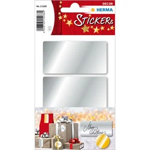 HERMA Weihnachts-Sticker, eckig, 34 x 67 mm, silber (EAN: 4008705152884)