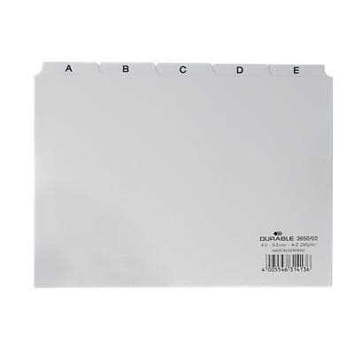 DURABLE Karteiregister A - Z, PP, A5 quer, weiß, 25-teilig (EAN: 4005546314136)