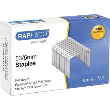 RAPESCO Heftklammern 53/6, verzinkt, 5.000 Stück (EAN: 5018505053198)