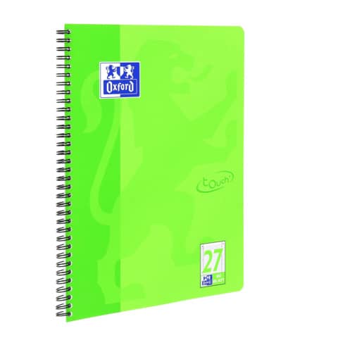 Oxford Collegeblock Touch, A4+, liniert, 80 Blatt, grasgrün (EAN: 4006140021239)