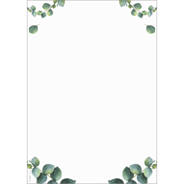 sigel Design-Papier "Eucalyptus", DIN A4, 90 g/qm, 2-spaltig (EAN: 4004360770852)