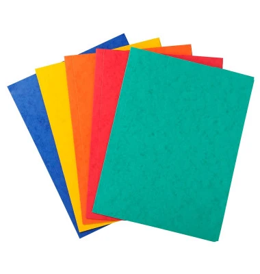 EXACOMPTA Sammelmappe, DIN A4, Karton, farbig sortiert, blau, gelb, orange, rot und grün (EAN: 3130630564003)