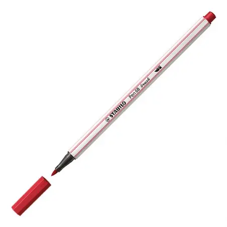 STABILO Pinselstift Pen 68 brush, dunkelrot (EAN: 4006381545617)