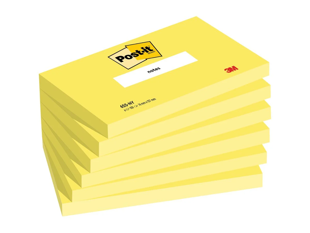 Post-it Haftnotizen notes, 127 x 76 mm, gelb (EAN: 4064035083632)