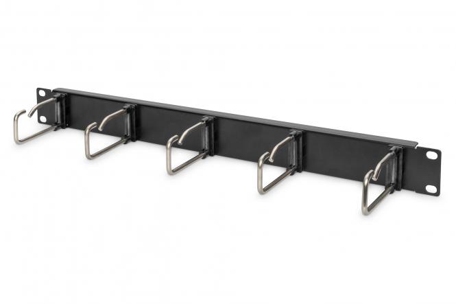 DIGITUS 19" Rangierpanel, 1HE, 5 Kabelführungsbügel, schwarz (EAN: 4016032465539)