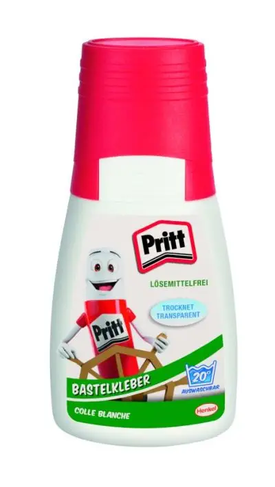 Pritt Bastelkleber, lösemittelfrei, 100 g Flasche (EAN: 4015000428521)