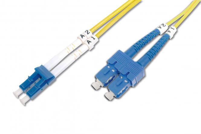 DIGITUS LWL Patchkabel, LC-Duplex - SC-Duplex, OS2, 10,0 m (EAN: 4016032249689)
