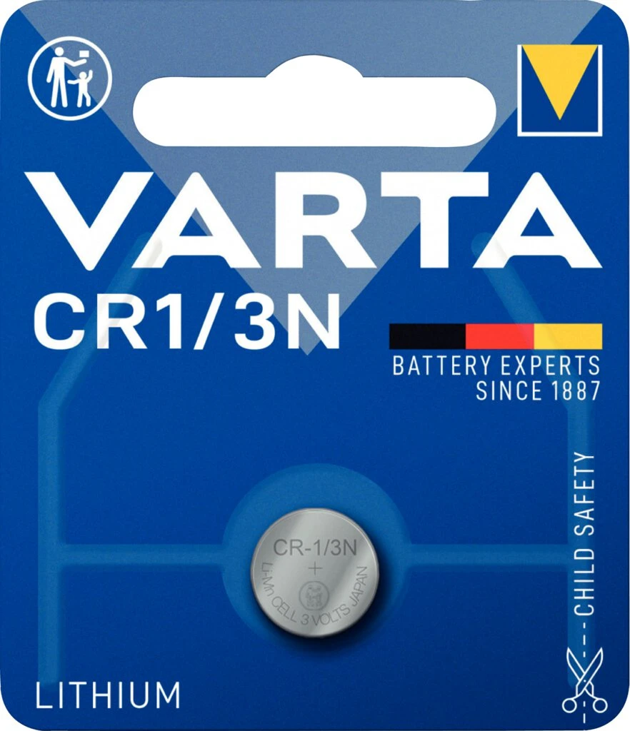 VARTA Lithium Knopfzelle "Electronics", CR 1/3N (CR11108), (EAN: 4008496274147)