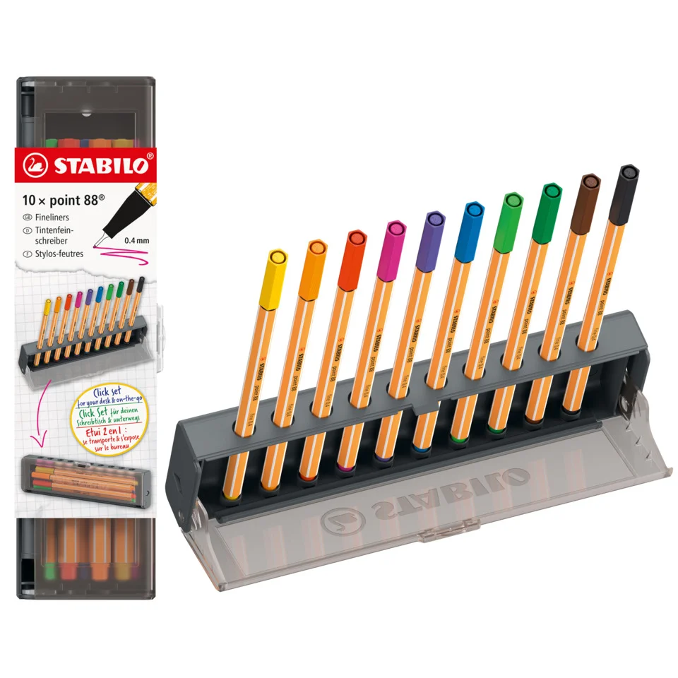 STABILO Fineliner point 88, 10er Click-Set (EAN: 4006381623834)