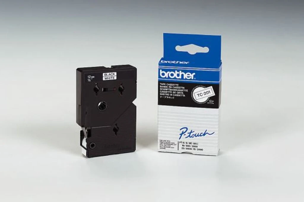 brother TC-Tape TC-201 Schriftbandkassette, Bandbreite: 12mm (EAN: 4977766050524)