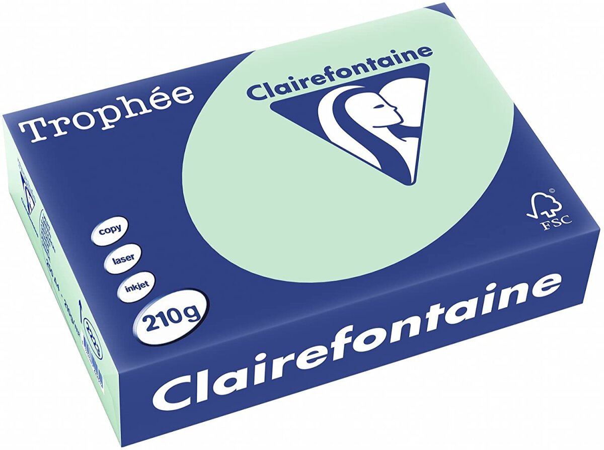 Clairefontaine Multifunktionspapier Trophée, A4, hellgrün (EAN: 3329680222302)