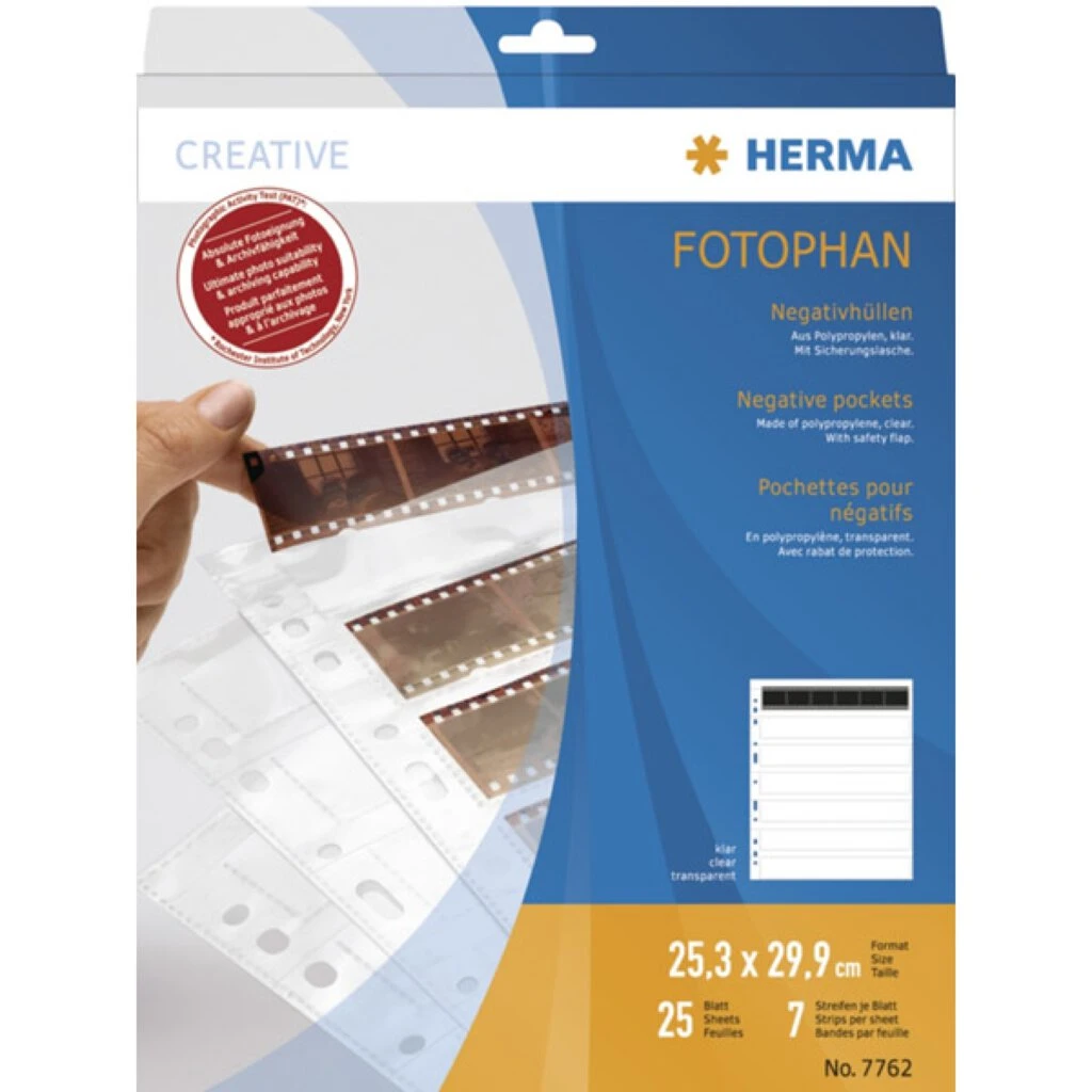 HERMA Negativhüllen für 7 x 6 Negative, klar, Polypropylen (EAN: 4008705077620)