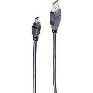 shiverpeaks BASIC-S USB 2.0 Mini Kabel, USB-A - 5 Pol USB-B (EAN: 4017538028402)