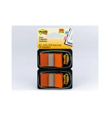 Post-it Haftmarker Index, 25,4 x 43,2mm, orange, 2er Spender (EAN: 0051141920566)