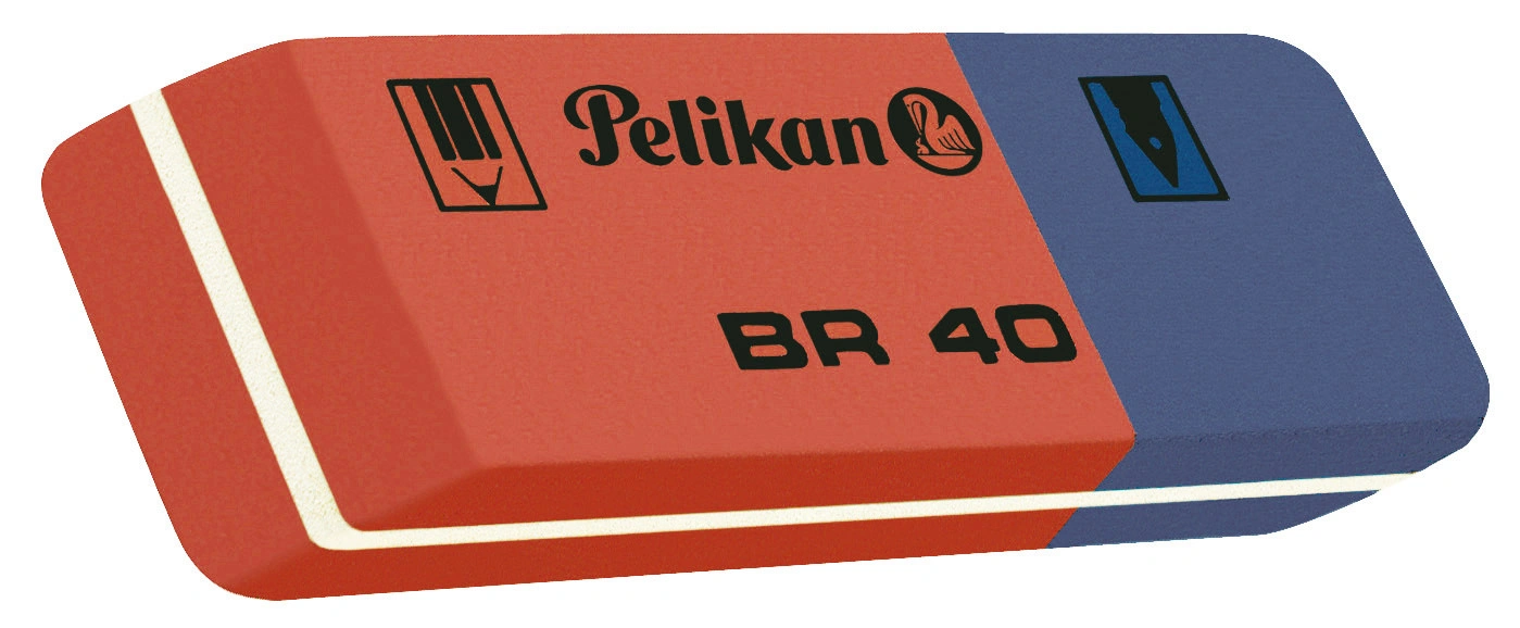 Pelikan Kuntstoff-Radierer BR 40, rot/blau (EAN: 4012700619563)