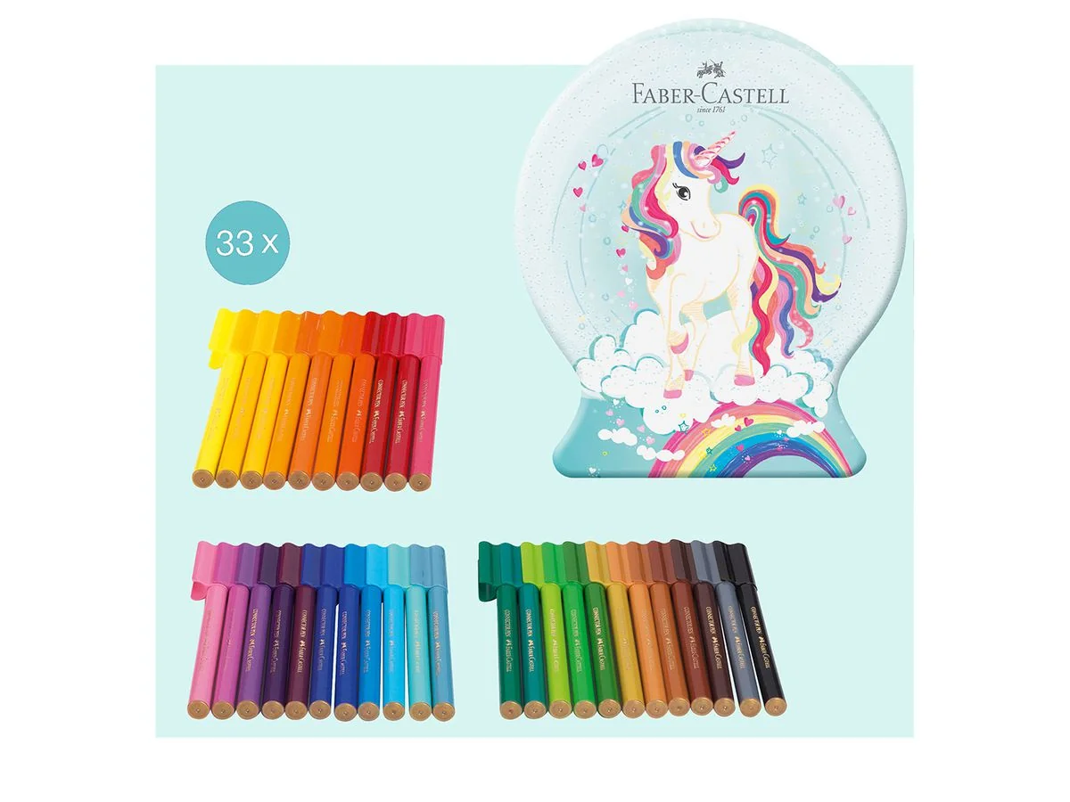 FABER-CASTELL Fasermaler CONNECTOR PEN, 33er Schneekugel, farbig sortiert (EAN: 4005401555445)