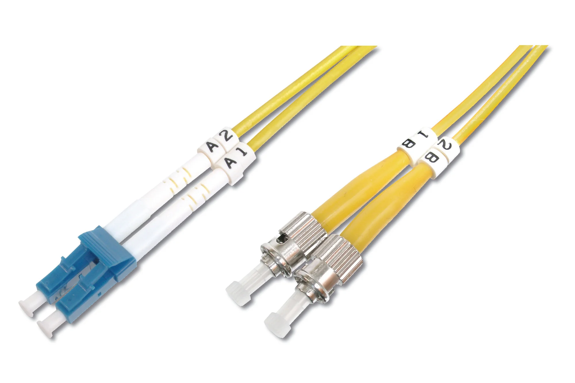 DIGITUS LWL Patchkabel, LC-Duplex - 2 x ST, OS2, 2,0 m, gelb (EAN: 4016032249344)