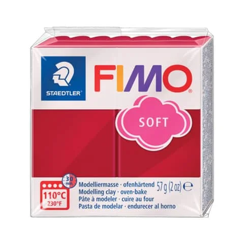 FIMO SOFT Modelliermasse, ofenhärtend, kirschrot, 57 g (EAN: 4006608809515)