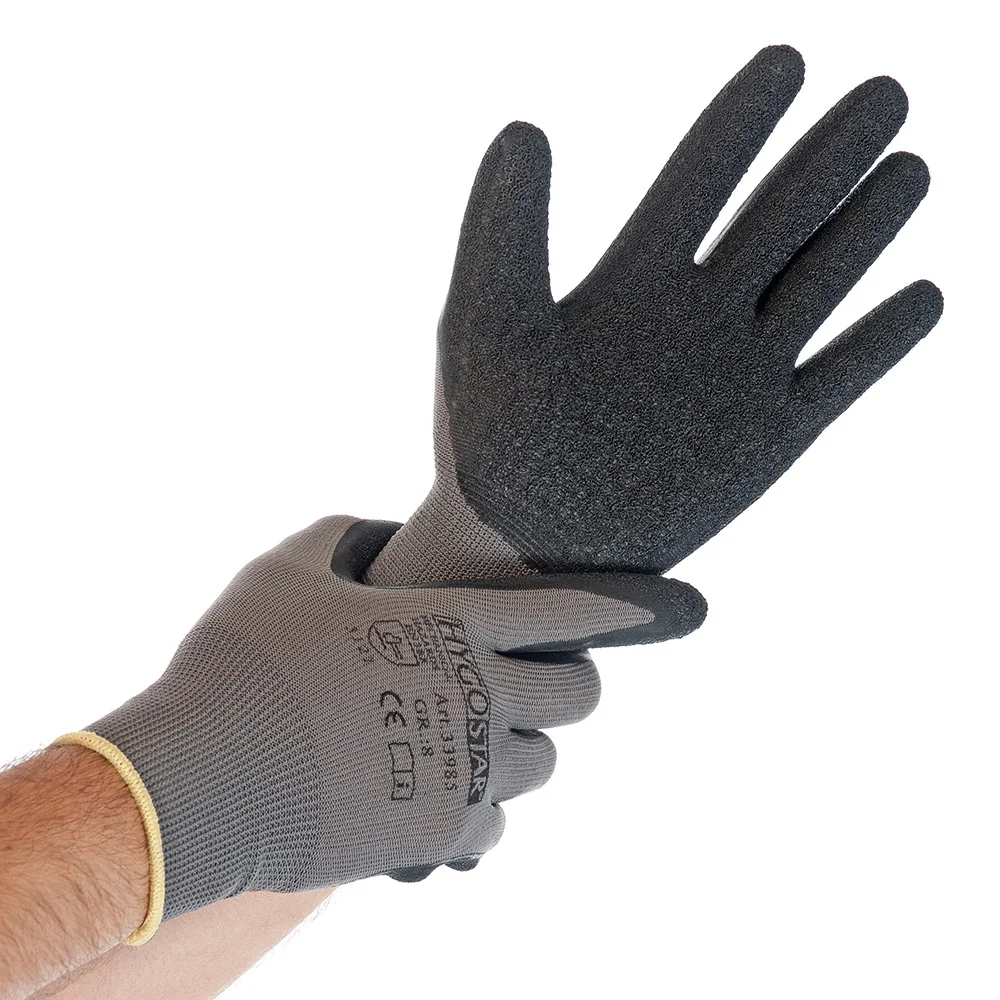 HYGOSTAR Feinstrickhandschuh Skill, grau/schwarz, S (EAN: 4015544721676)