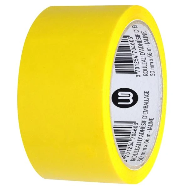 Wonday Verpackungsklebeband, aus PP, 50 mm x 66 m, gelb (EAN: 3701254704603)