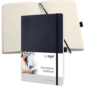 sigel Notizbuch Conceptum, DIN A4, liniert, schwarz (EAN: 4004360836824)