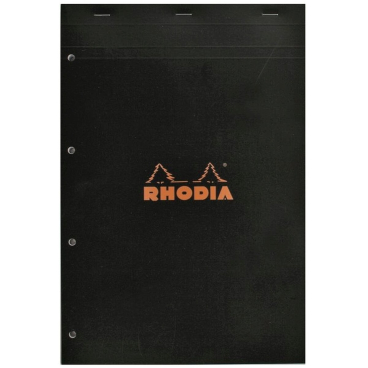 RHODIA Notizblock No. 20, DIN A4+, kariert, schwarz (EAN: 3037922020097)