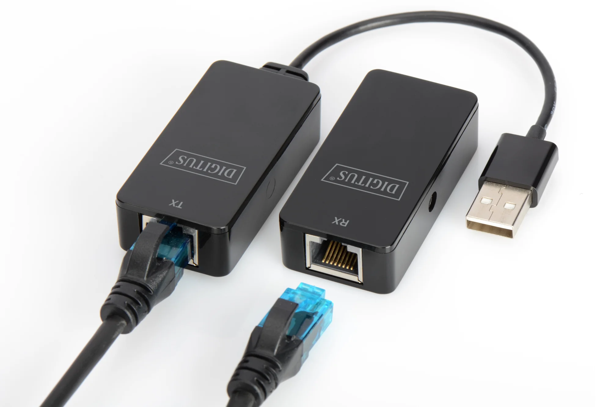DIGITUS USB 2.0 Extender, PoE geeignet, schwarz (EAN: 4016032365082)