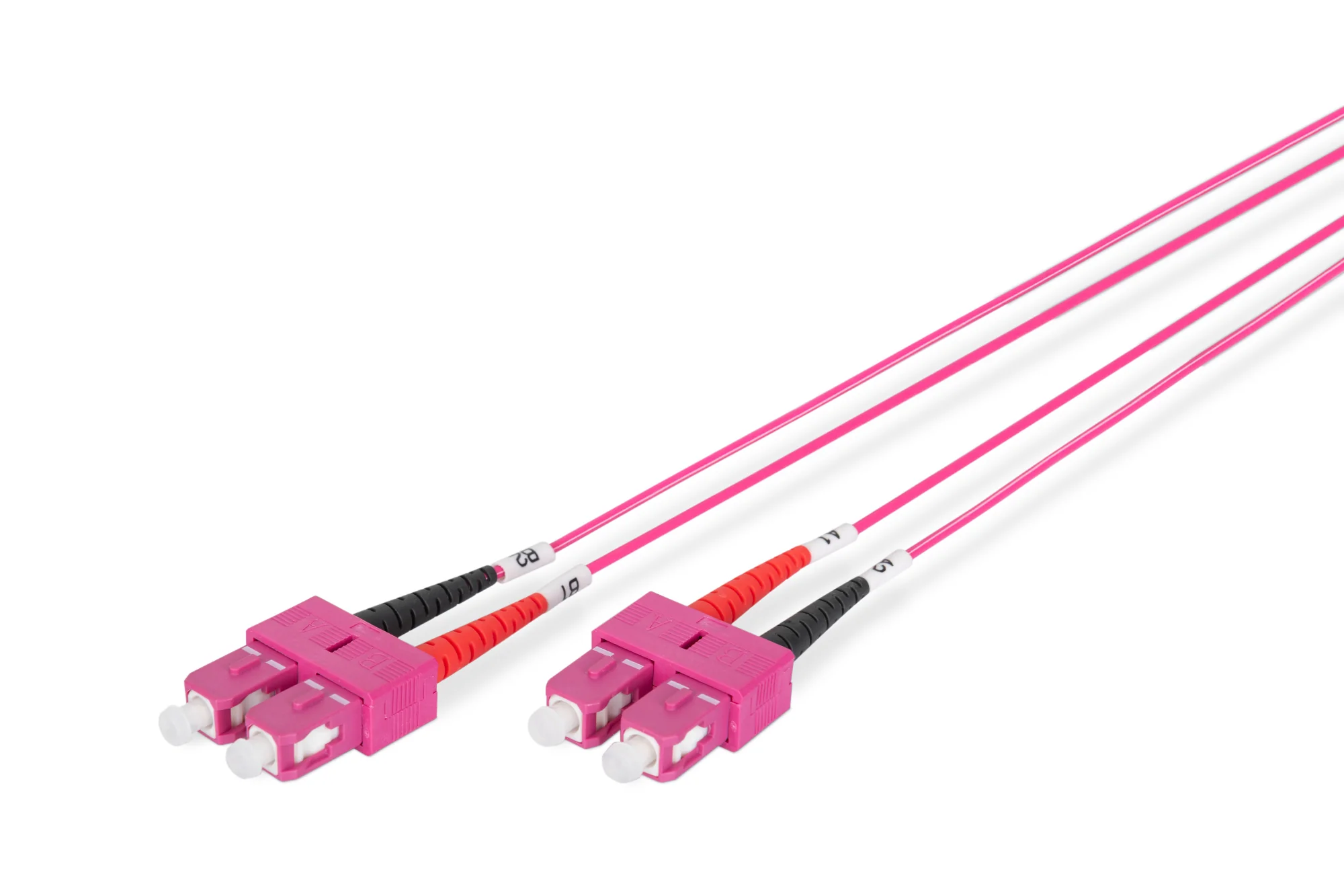DIGITUS  LWL Patchkabel, SC-Duplex - SC-Duplex, OM4, 1,0 m, erikaviolett (RAL 4003) (EAN: 4016032308850)