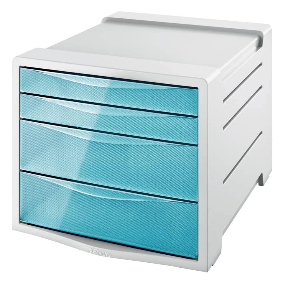 Esselte Schubladenbox Colour'Ice, 4 Schübe, blau/lichtgrau (EAN: 4049793054698)