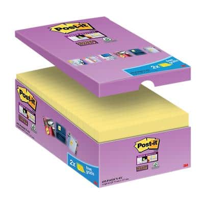 Post-it Haftnotizen super sticky notes, 127 x 76 mm, 14+2 (EAN: 0051141381039)