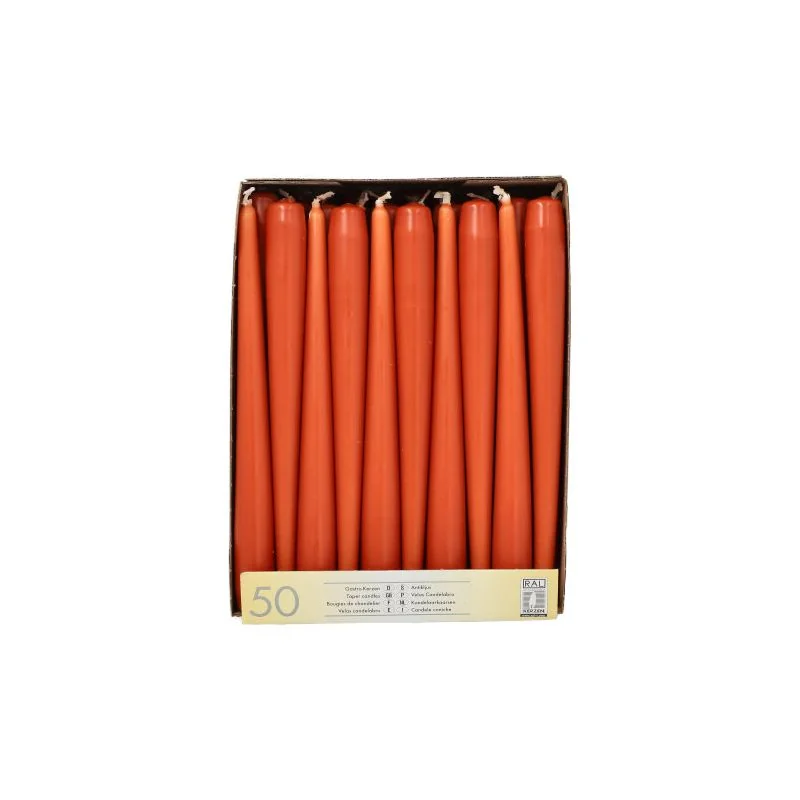 STARPAK Leuchterkerzen, 22 mm, rost, 50er Pack (EAN: 4002911694466)