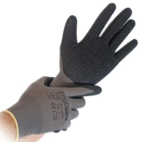 HYGOSTAR Feinstrickhandschuh Skill, grau/schwarz, L (EAN: 4015544339840)