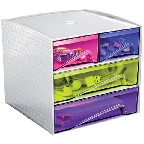 CEP Mini-Schubladenbox MyCube Happy, 4 Schübe, bunt (EAN: 3462159005881)