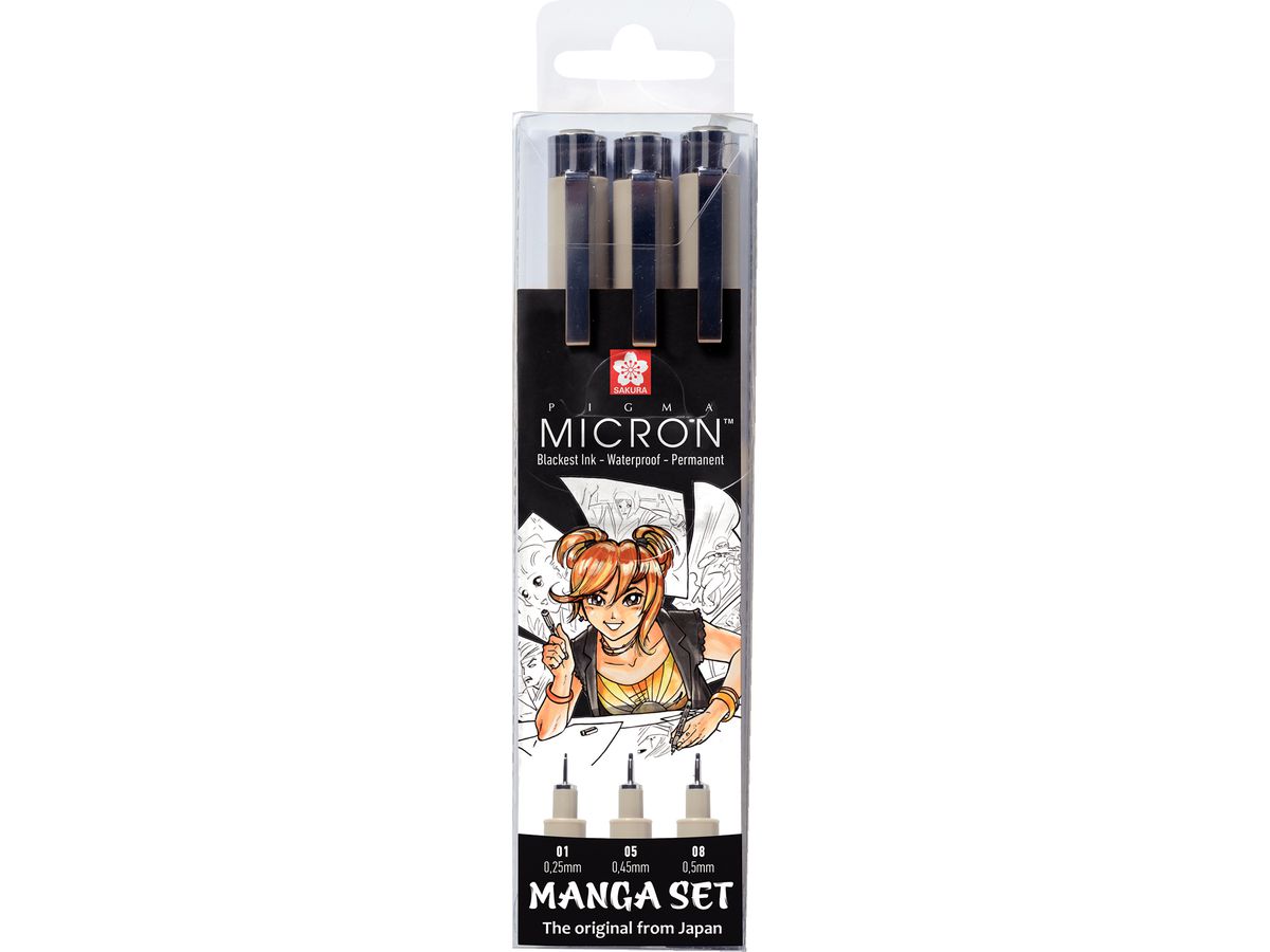SAKURA Manga-Set PIGMA MICRON, 3er Etui (EAN: 8712079397616)