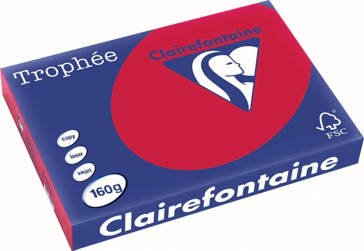 Clairefontaine Multifunktionspapier, DIN A3, kirschrot (EAN: 3329680104400)