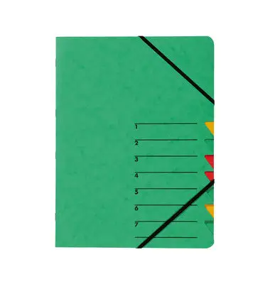 PAGNA Ordnungsmappe "EASY", DIN A4, Karton, 7 Fächer, grün (EAN: 4013951003514)