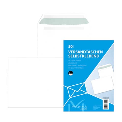 MAILmedia Versandtasche Offset weiß, C5, ohne Fenster (EAN: 4003928358501)