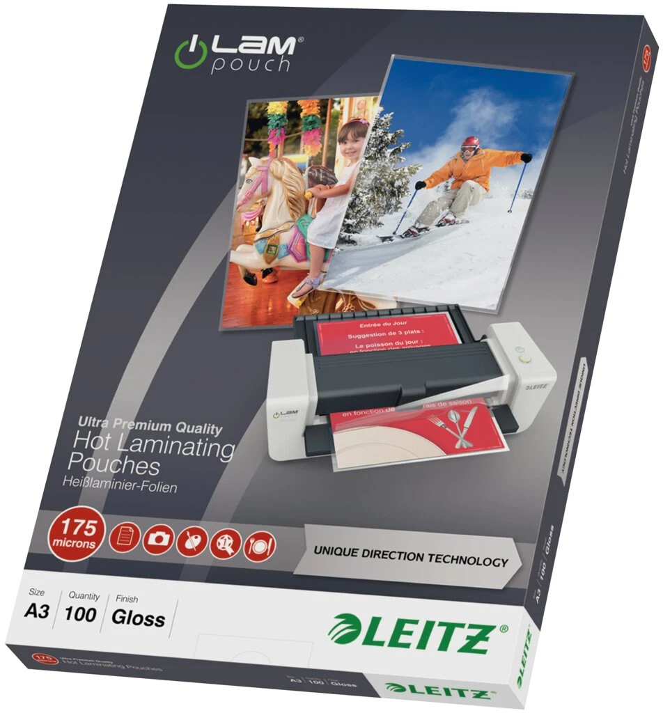LEITZ Laminierfolientasche iLAM, DIN A3, glänzend, 350 mic (EAN: 4002432397747)