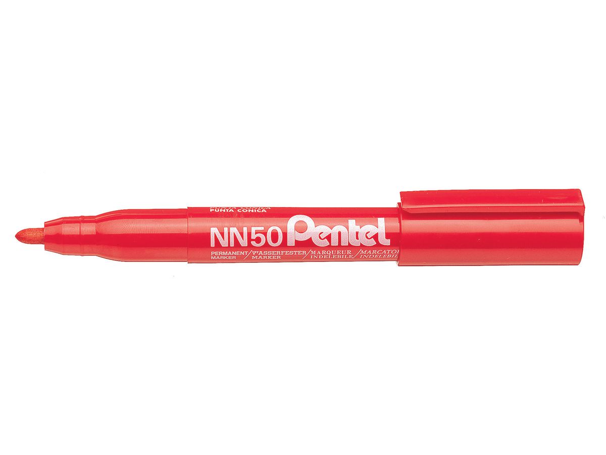 Pentel Permanent-Marker GREEN-LABEL NN50, rot (EAN: 3474370850034)