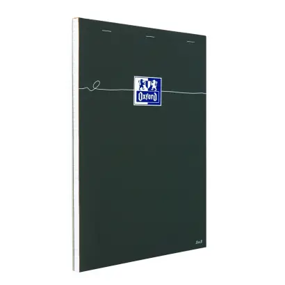 Oxford Notizblock, DIN A4, kariert, 80 Blatt, grau (EAN: 3020121063026)