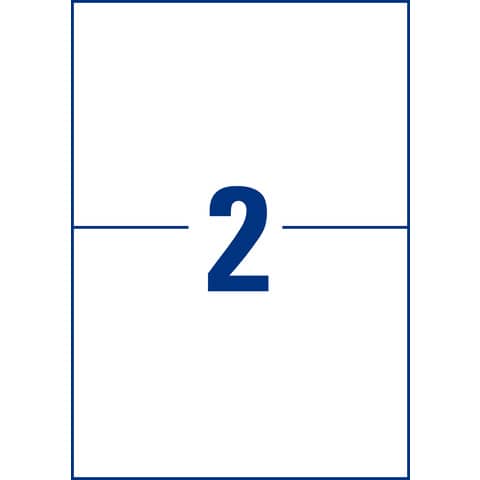 AVERY Zweckform Wetterfeste Etiketten, 210 x 148 mm, weiß (EAN: 4004182049716)