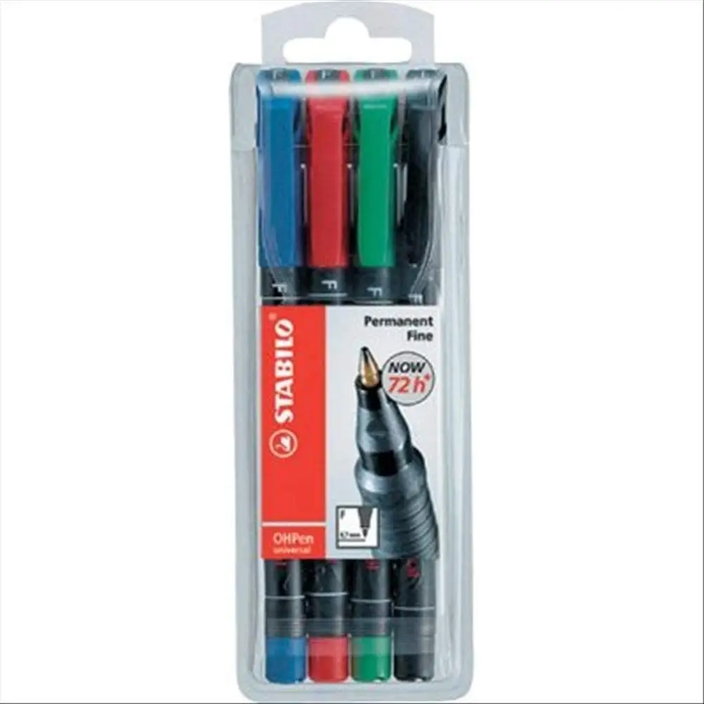 STABILO Permanent-Marker OHPen universal, permanent 4er Etui (EAN: 4006381114868)