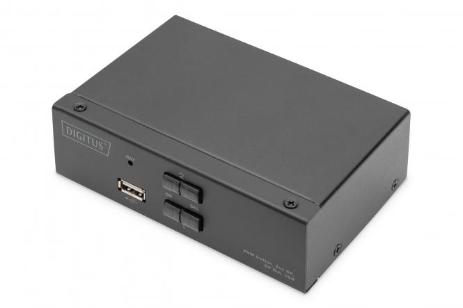 DIGITUS Desktop KVM Switch, 2x1, schwarz (EAN: 4016032487869)