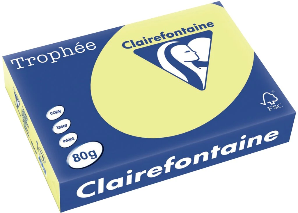 Clairefontaine Multifunktionspapier Trophée, A4, hellgelb (EAN: 3329680177800)