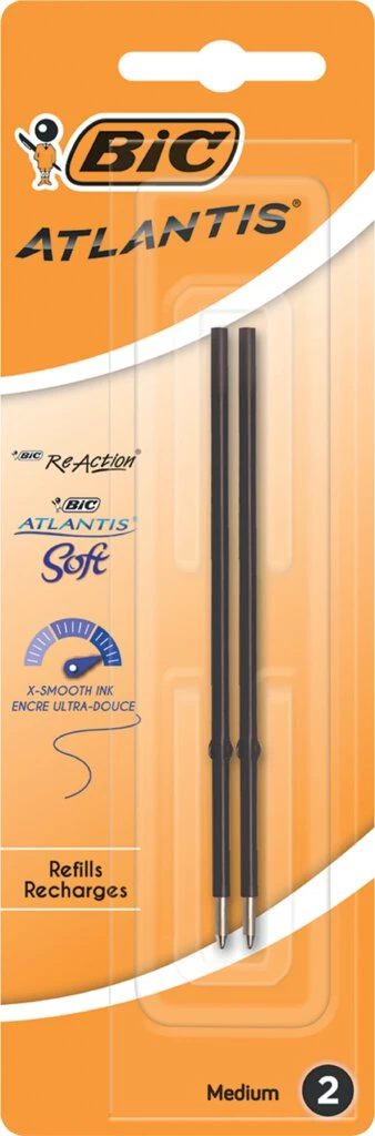 BIC Kugelschreiber-Mine X-Smooth Refill schwarz, 2er Blister (EAN: 3086129900015)
