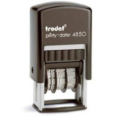 trodat Datumstempel Printy Dater 4850L "GEBUCHT", blau/rot (EAN: 0092399766506)