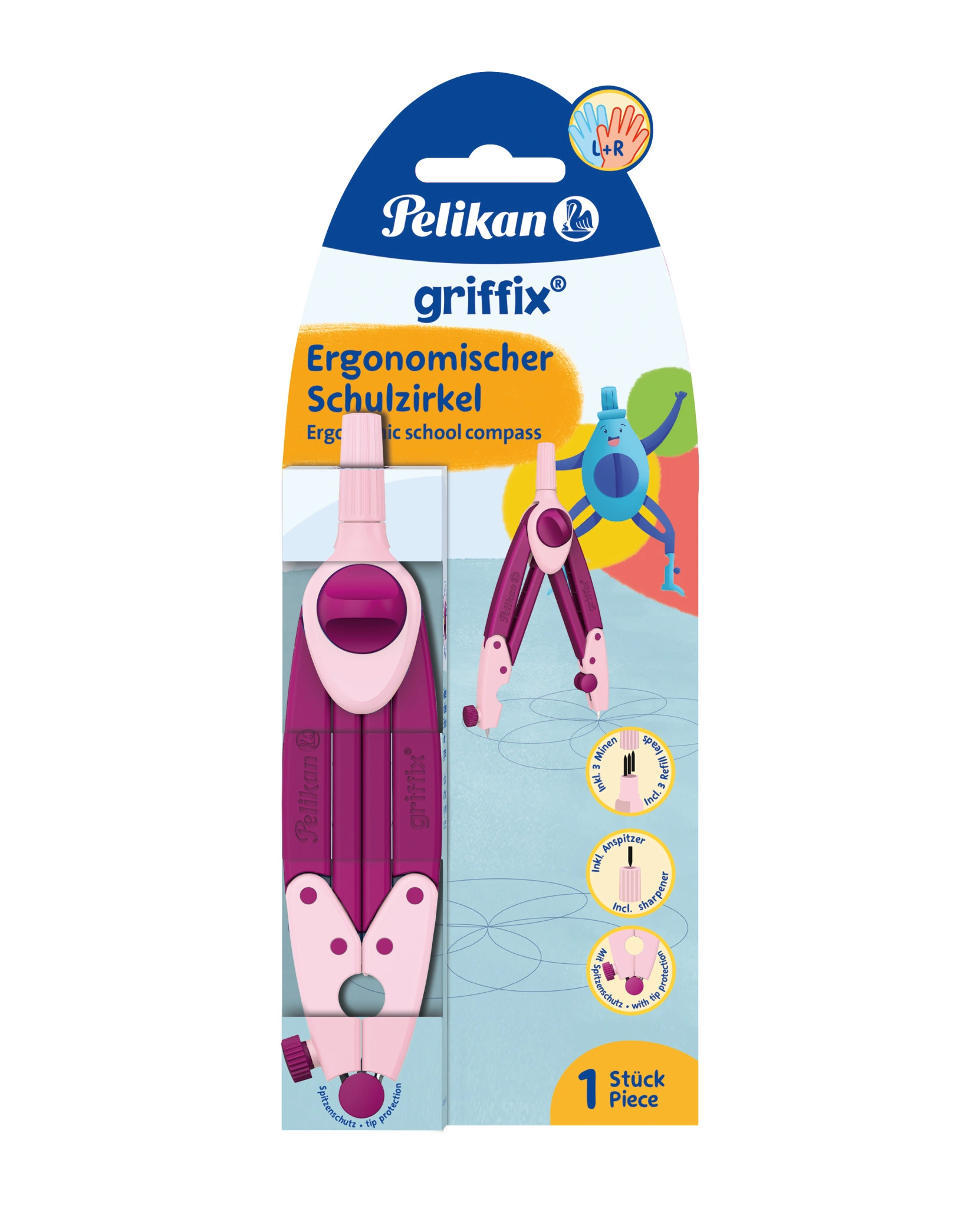 Pelikan griffix Schulzirkel Sweet Berry, Hängefaltschachtel (EAN: 4012700700957)